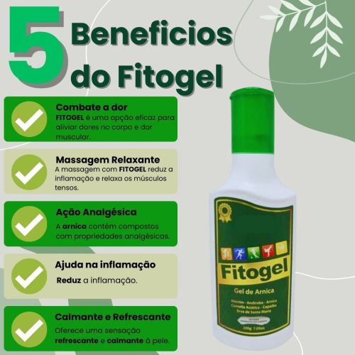 Kit Gel De Arnica Fitogel Para Dor No Corpo + Gel 7 Plantas 
