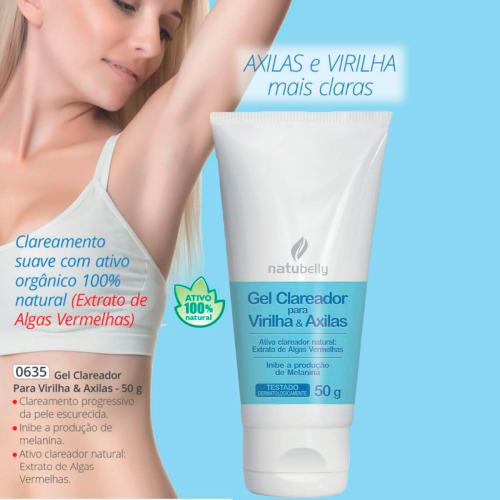 Gel Clareador para Virilha e Axilas Natubelly 0635