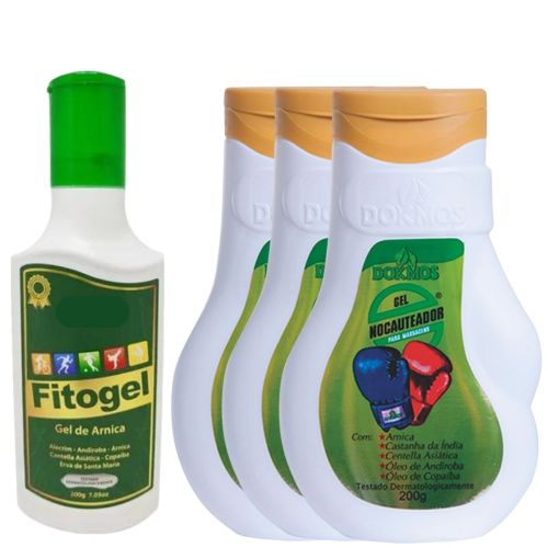 Kit Pessoal Gel de Arnica Nocauteador + Fitogel Gel Para Massagem