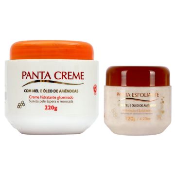 Kit 1 Panta Creme Glicerinado Pote 220g + 1 Panta Esfoliante 120g