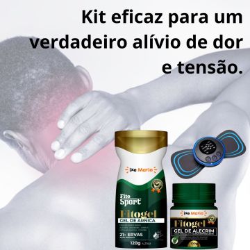 Kit Fitogel Gel de Arnica + Gel de Alecrim Fitogel + Massageador Portátil Recarregável