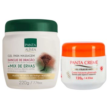 Kit Gel massageador  Sangue do Dragão + Mix de Ervas 220 g + Panta Creme 120 g