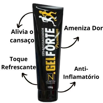 2 Gel massageador Gel Forte Premium 150g Nutry Cap