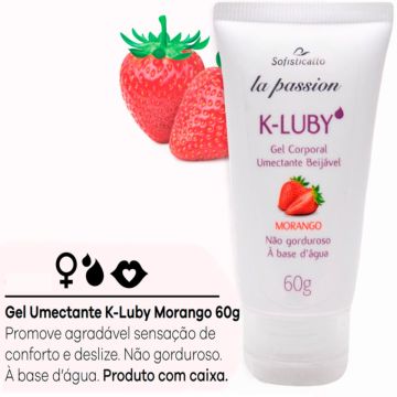 Kit 3 Gel Deslizante Pra Massagem Sensual Morango K-luby