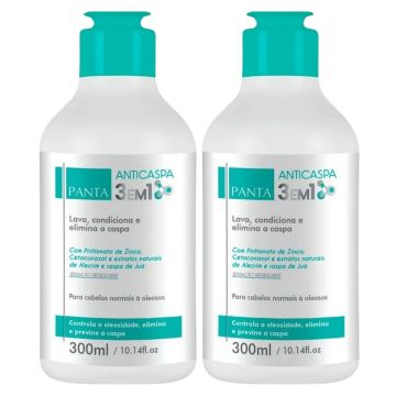 Kit 2 Panta Anticaspa 3 Em 1 - Shampoo, Condicionador E Anticaspa
