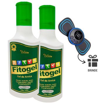 2 Fitogel Gel de Arnica Bélia 200g + Massageador Portátil Recarregável