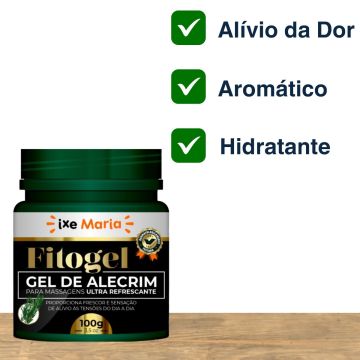 Super Kit Gel de Alecrim Combate Dor Muscular e Articulações - 10 Unidades