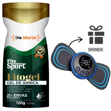 FitoSport Gel de Arnica Fitogel 21 Ervas + Mini Massageador Portátil Recarregável