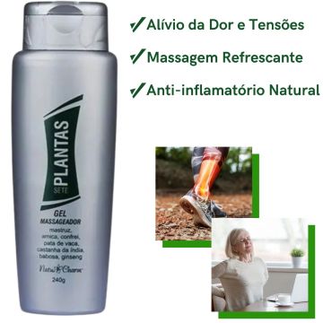 2 Gel Massageador 7 Plantas NatuCharm - Alívio Imediato da Dor