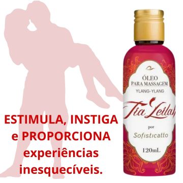 2 Tia Leilah Óleo Para Massagem Ylang-Ylang + Pomada Fogo do Dragão Hamamelis - Efeito Apertadinha