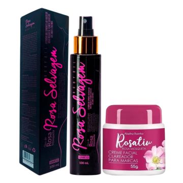 Óleo Clareador Rosa Selvagem + Creme Clareador Facial de Manchas Rosativ