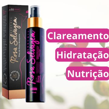 Óleo Clareador Rosa Selvagem + Batom Líquido Matte