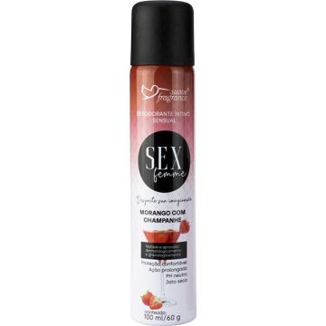 Desodorante íntimo Sensual Morango com Champanhe Suave Fragrance 6039 1
