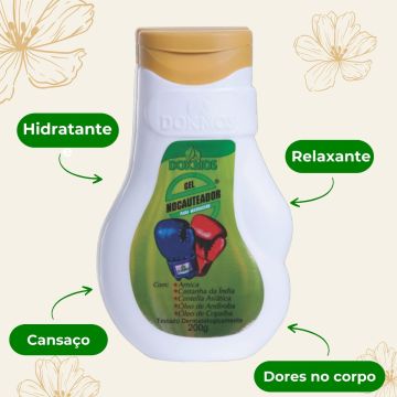 2  Gel Nocauteador Dokmos + Gel Massageador Duro na Queda com Óleo de Copaíba Natulife