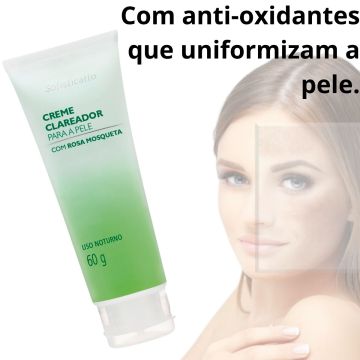 Creme Clareador Rosa Mosqueta + Protetor Solar 70 FPS + Protetor Labial 30 FPS