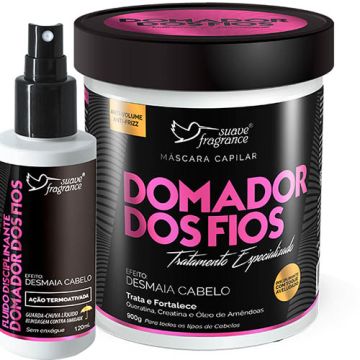 Kit Máscara Capilar + Fluído Disciplinante Domador de Fios Suave Fragrance 8107