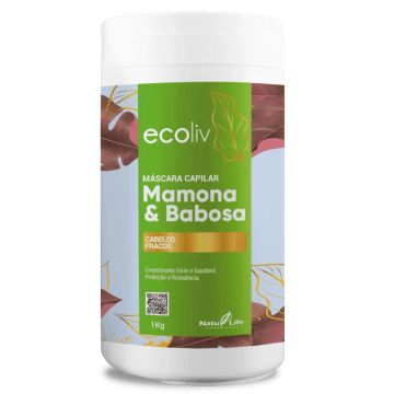 Máscara Capilar Mamona & Babosa 1kg Ecoliv Natu Life 653