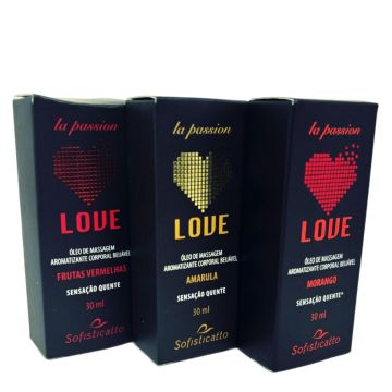 Kit 3 Óleo Para Massagem Love 30ML