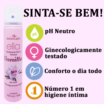 Desodorante Íntimo Vanilla Ella Sofisticatto 2417