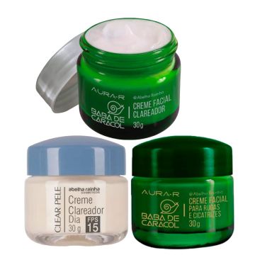 Kit Skincare Clareador Facial Creme Rugas E Cicatrizes