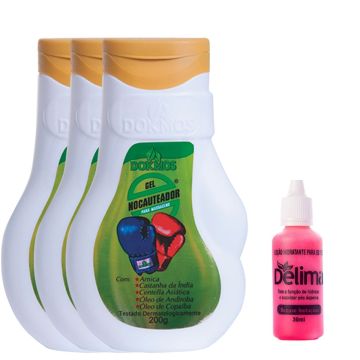 Kit 3 Gel De Arnica Nocauteador Pra Dor + Milagroso Delima