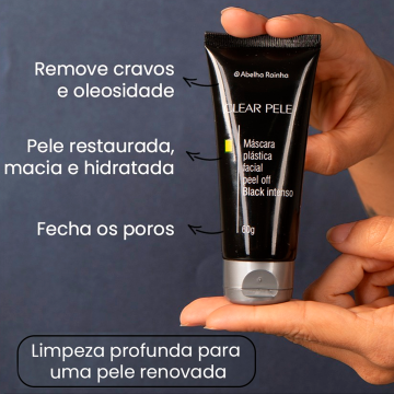 Clear Pele Mascara Peel Off Black Intenso 60g Abelha Rainha