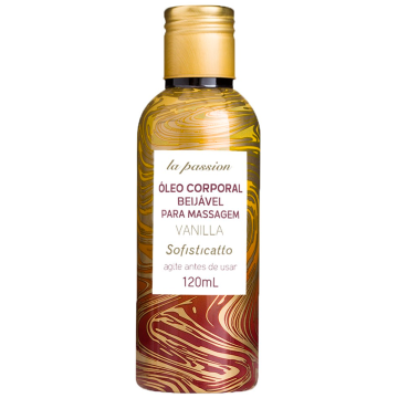 Óleo Corporal Beijável Para Massagem Vanilla Sofisticatto 120 ml