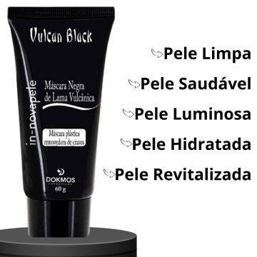 2 Vulcan Black Máscara Negra de Lama Vulcânica Limpeza e Remoção de Cravos